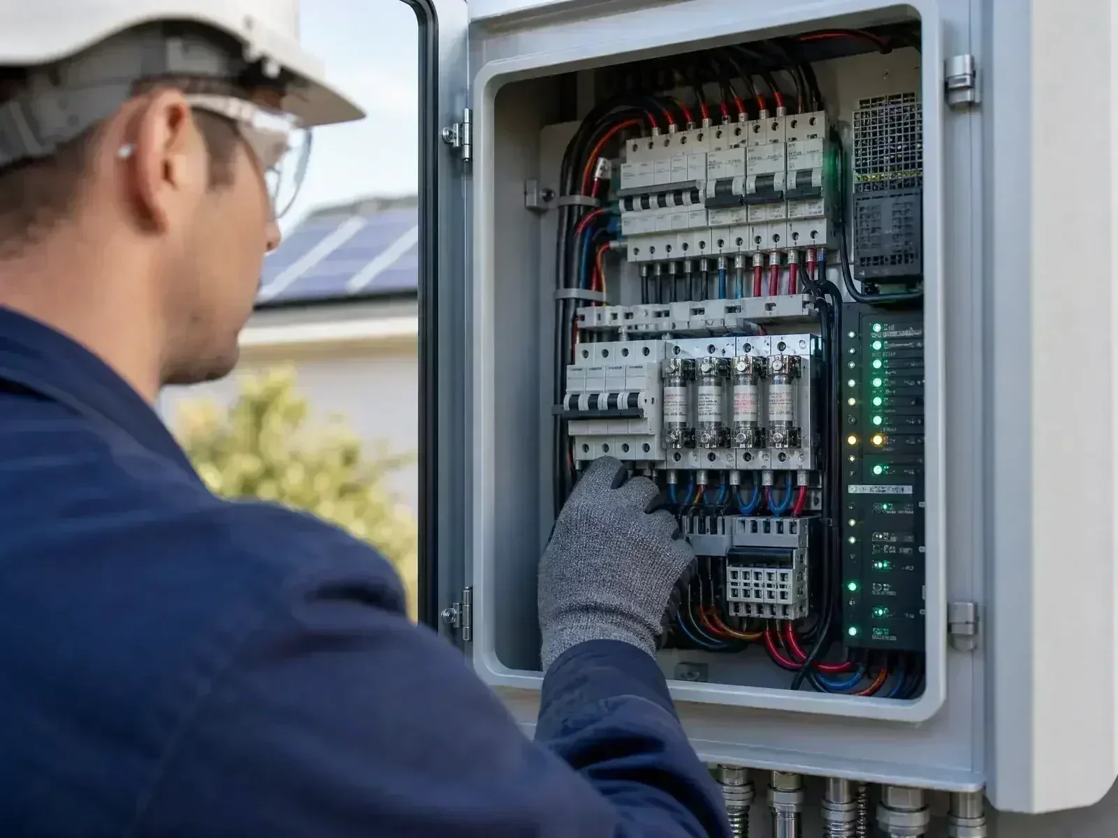 Safe diagnosis of solar fuses, breakers, and battery-management-system trips