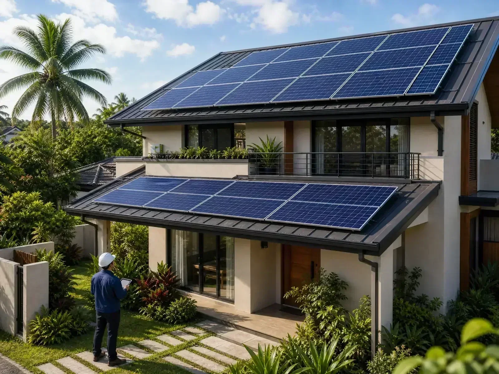 Comparing solar panel layouts and rooftop placement for a Philippine home