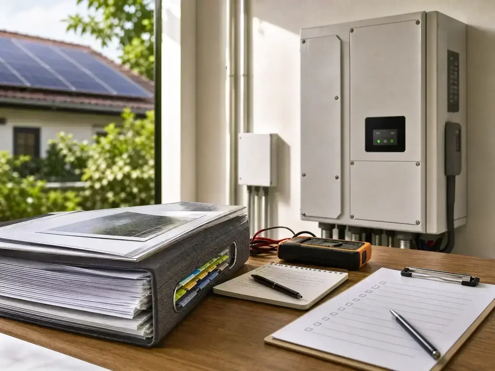 Organized solar warranty and service records for a Philippine home system