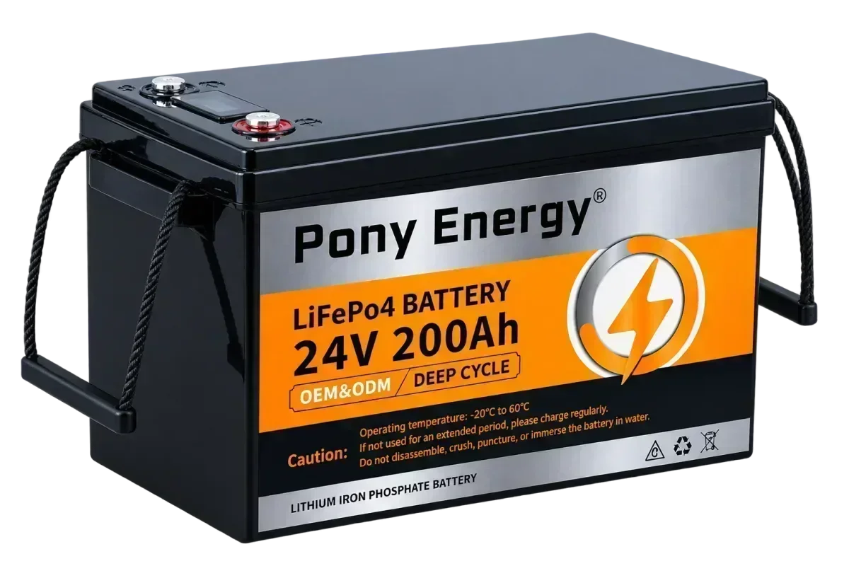 PonyEnergy 24V 200Ah LiFePO4 Battery